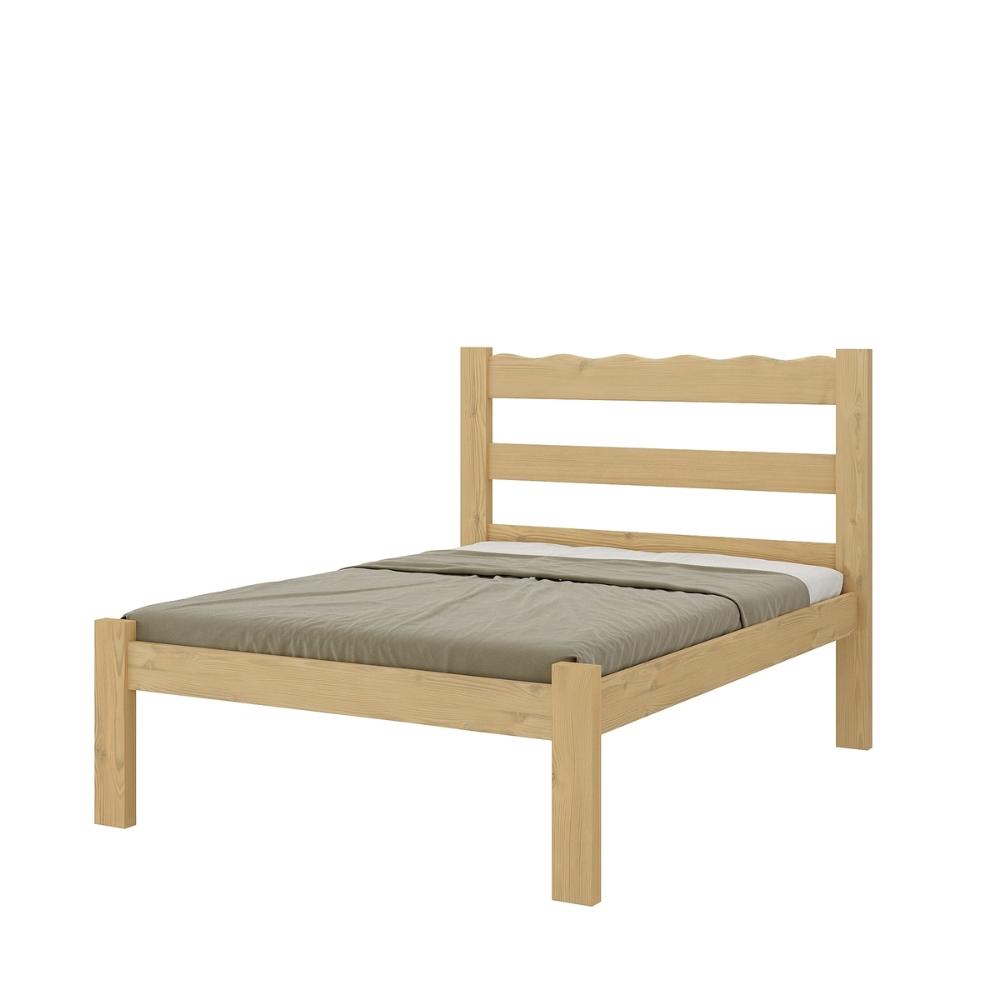 Cama de Casal Madeira Maciça para Colchão 128/138x188cm Multimóveis CR35255 - Natural