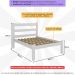 Cama de Casal Madeira Maciça para Colchão 128/138x188cm Multimóveis CR35255 Branco