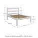 Cama de Casal Madeira Maciça para Colchão 128/138x188cm Multimóveis CR35255 Branco
