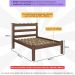 Cama de Casal Madeira Maciça para Colchão 128/138x188cm Multimóveis CR35255 Imbuia