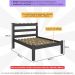 Cama de Casal Madeira Maciça para Colchão 128/138x188cm Multimóveis CR35255 Preto