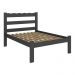 Cama de Casal Madeira Maciça para Colchão 128/138x188cm Multimóveis CR35255 Preto