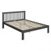 Cama de Casal de Madeira Maciça para Colchão 138x188cm Multimóveis CR35273 - Charcoal