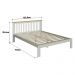 Cama de Casal de Madeira Maciça para Colchão 138x188cm Multimóveis CR35273 - Verde Frost/Oak