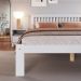 Cama de Casal de Madeira Maciça para Colchão 138x188cm Multimóveis CR35273 Branco