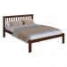 Cama de Casal de Madeira Maciça para Colchão 138x188cm Multimóveis CR35273 Walnut