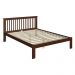 Cama de Casal de Madeira Maciça para Colchão 138x188cm Multimóveis CR35273 Walnut