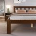 Cama de Casal de Madeira Maciça para Colchão 138x188cm Multimóveis CR35273 Walnut
