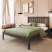 Cama de Casal de Madeira Maciça para Colchão 138x188cm Multimóveis CR35276 - Charcoal