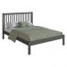 Cama de Casal de Madeira Maciça para Colchão 138x188cm Multimóveis CR35276 - Charcoal