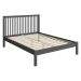 Cama de Casal de Madeira Maciça para Colchão 138x188cm Multimóveis CR35276 - Charcoal
