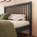Cama de Casal de Madeira Maciça para Colchão 138x188cm Multimóveis CR35276 - Charcoal