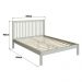 Cama de Casal de Madeira Maciça para Colchão 138x188cm Multimóveis CR35276 - Verde Frost