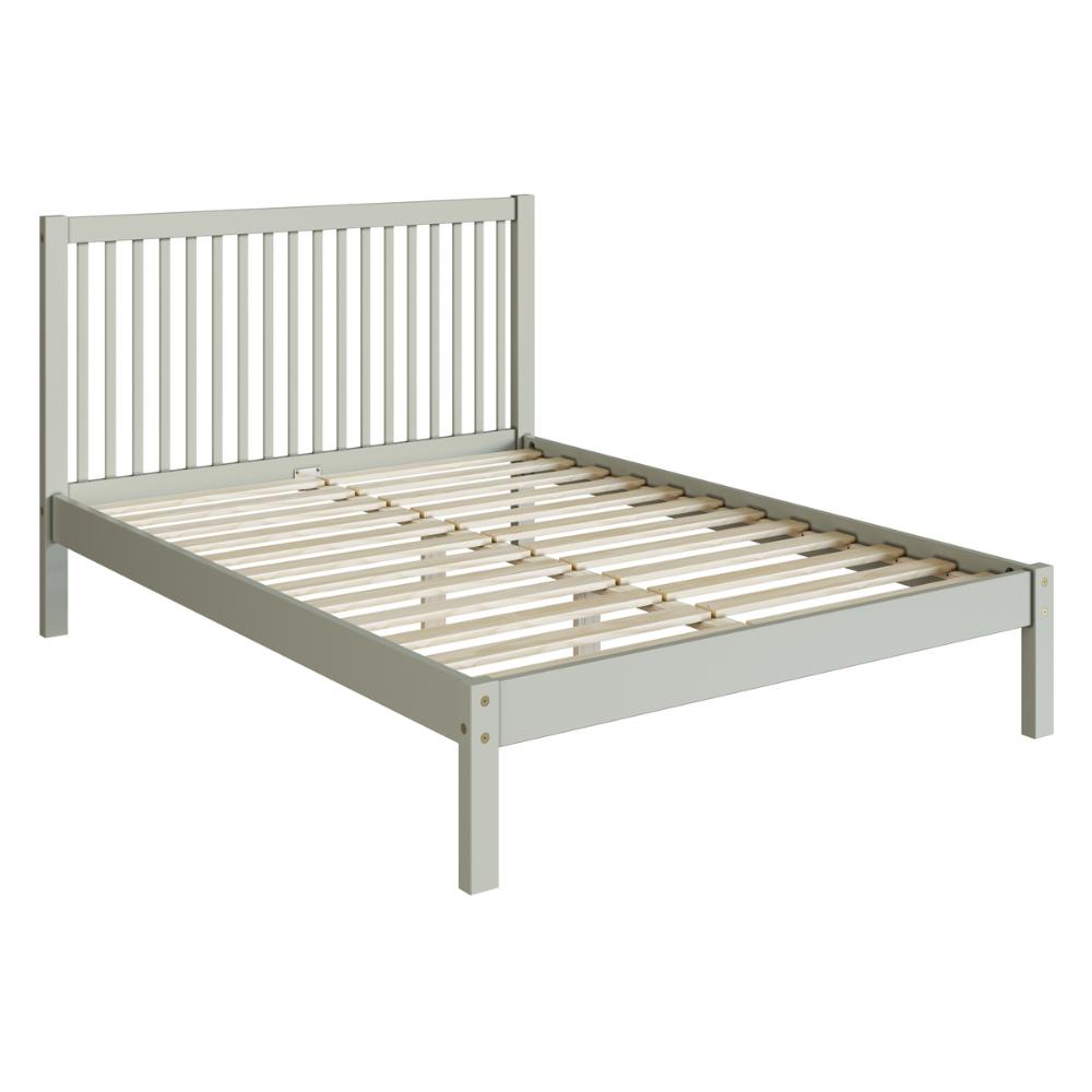 Cama de Casal de Madeira Maciça para Colchão 138x188cm Multimóveis CR35276 - Verde Frost