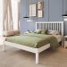 Cama de Casal de Madeira Maciça para Colchão 138x188cm Multimóveis CR35276 Branco