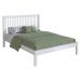 Cama de Casal de Madeira Maciça para Colchão 138x188cm Multimóveis CR35276 Branco