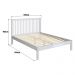 Cama de Casal de Madeira Maciça para Colchão 138x188cm Multimóveis CR35276 Branco