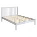 Cama de Casal de Madeira Maciça para Colchão 138x188cm Multimóveis CR35276 Branco