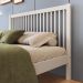 Cama de Casal de Madeira Maciça para Colchão 138x188cm Multimóveis CR35276 Branco