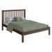 Cama de Casal de Madeira Maciça para Colchão 138x188cm Multimóveis CR35276 Walnut