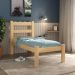 Cama de Solteiro Madeira Maciça com Colchão Incluso Multimóveis CR35256 - Natural