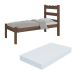Cama de Solteiro Madeira Maciça com Colchão Incluso Multimóveis CR35256 Imbuia