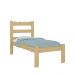 Cama de Solteiro Madeira Maciça para Colchão 78/88x188cm Multimóveis CR35254 - Natural