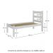 Cama de Solteiro Madeira Maciça para Colchão 78/88x188cm Multimóveis CR35254 Branco