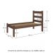 Cama de Solteiro Madeira Maciça para Colchão 78/88x188cm Multimóveis CR35254 Imbuia