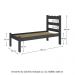 Cama de Solteiro Madeira Maciça para Colchão 78/88x188cm Multimóveis CR35254 Preto