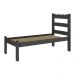 Cama de Solteiro Madeira Maciça para Colchão 78/88x188cm Multimóveis CR35254 Preto