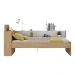 Cama de Solteiro com Colchão Incluso Baú Embutido e Prateleira Multimóveis MP4260 Rustic/Branco