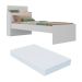 Cama de Solteiro com Colchão Incluso e Baú Embutido Multimóveis MP4232 Branco