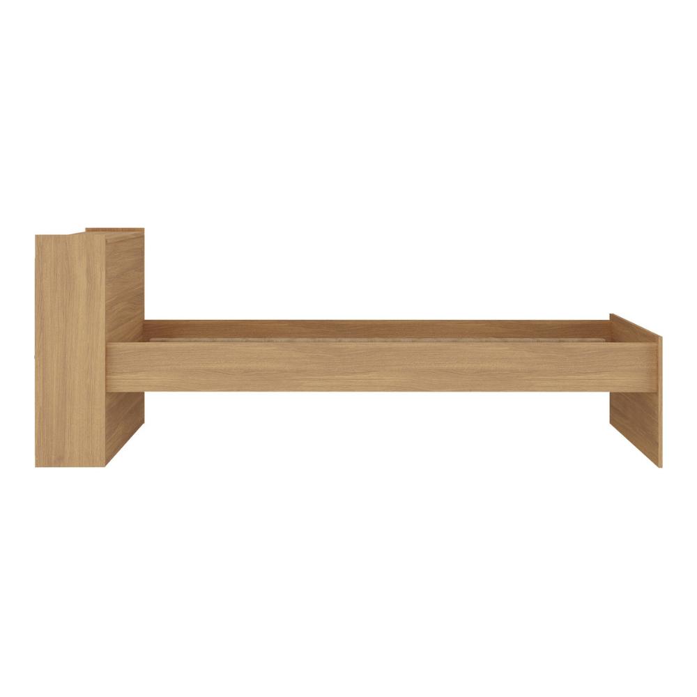 Cama de Solteiro com Colchão Incluso e Baú Embutido Multimóveis MP4232 Rustic