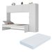 Cama de Solteiro com Colchão e Guarda Roupa Dublin Multimóveis MP4035 Branca