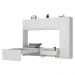 Cama de Solteiro com Colchão/Guarda Roupa/Mesa de Cabeceira Retrô Dublin Multimóveis MP4037 Bca/Nat