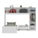 Cama de Solteiro com Colchão/Guarda Roupa/Mesa de Cabeceira Retrô Dublin Multimóveis MP4037 Bca/Nat