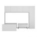 Cama de Solteiro com Colchão/Guarda Roupa/Mesa de Cabeceira Retrô Dublin Multimóveis MP4037 Bca/Nat