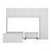 Cama de Solteiro com Colchão/Guarda Roupa/Mesa de Cabeceira Retrô Dublin Multimóveis MP4037 Bca/Pta