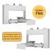 Cama de Solteiro com Colchão/Guarda Roupa/Mesa de Cabeceira Retrô Dublin Multimóveis MP4037 Bca/Pta