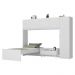 Cama de Solteiro com Colchão/Guarda Roupa/Mesa de Cabeceira Retrô Dublin Multimóveis MP4037 Branca
