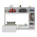 Cama de Solteiro com Colchão/Guarda Roupa/Mesa de Cabeceira Retrô Dublin Multimóveis MP4037 Branca