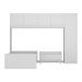 Cama de Solteiro com Colchão/Guarda Roupa/Mesa de Cabeceira Retrô Dublin Multimóveis MP4037 Branca
