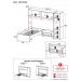 Cama de Solteiro com Guarda Roupa e Mesa de Cabeceira Retrô Dublin Multimóveis MP4033 Branca/Preta