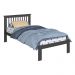 Cama de Solteiro de Madeira Maciça para Colchão 88x188cm Multimóveis CR35274 - Charcoal