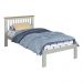 Cama de Solteiro de Madeira Maciça para Colchão 88x188cm Multimóveis CR35274 - Verde Frost/Oak