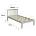 Cama de Solteiro de Madeira Maciça para Colchão 88x188cm Multimóveis CR35274 - Verde Frost/Oak