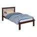 Cama de Solteiro de Madeira Maciça para Colchão 88x188cm Multimóveis CR35274 Walnut