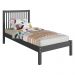 Cama de Solteiro de Madeira Maciça para Colchão 88x188cm Multimóveis CR35277 - Charcoal