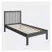 Cama de Solteiro de Madeira Maciça para Colchão 88x188cm Multimóveis CR35277 - Charcoal